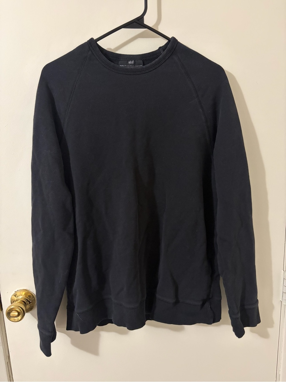 H&M Men's Black Crewneck Pullover Sweater